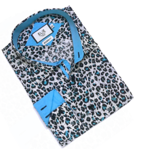 Elie Balleh Leopard Men's Dress Casual Button Down Shirts UEBSH802M
