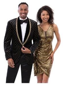 A man and woman posing for a picture.