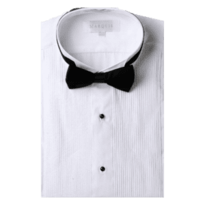 Wingtip Collar Tuxedo Shirt w/Bowtie & Stud Buttons