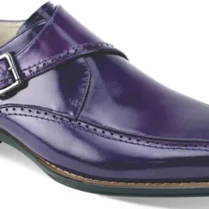 Giovanni Leather Monk Strap Shoes