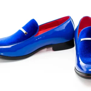 Patent Leather and Velvet Loafers
