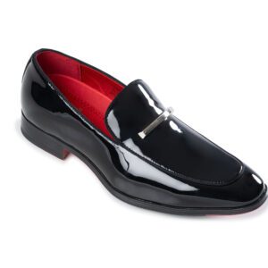 Patent Leather Tuxedo Loafer Shoes