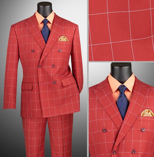 Vinci MDW-1 Modern Fit Double Breasted Suit