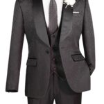 Vinci TVSJ‑1 Slim Fit 3pc Jacquard Tuxedo