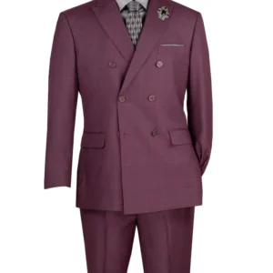 Vinci F-DRW2 Double-Breasted Glen Plaid Executive Suit