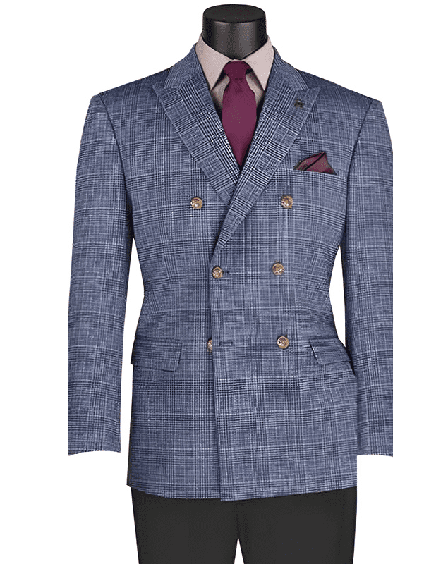 Vinci B-DW1 Double Breasted Windowpane Blazers - Image 2