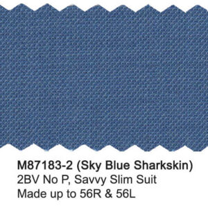 Sky Blue Sharkskin M87183-2 Wool Mantoni Suit