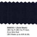 Solid Black B66050-1 Bertolini Wool Stretch Suit