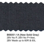 Solid Gray B66051-1A Bertolini Wool Stretch Suit