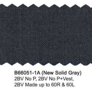 Solid Gray B66051-1A Bertolini Wool Stretch Suit