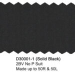 Solid Black D30001-1 Dray Scott Suit