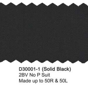 Solid Black D30001-1 Dray Scott Suit