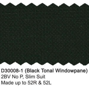 Black Tonal Windowpane D30008-1 Dray Scott Suit