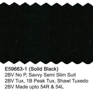 Solid Black E59663-1 Enzo Tovare Suit