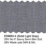 Solid Light Gray E59663-4 Enzo Tovare Suit