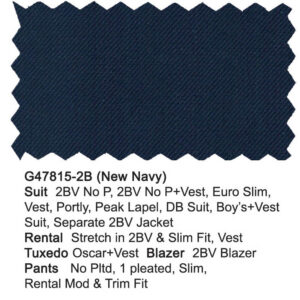 New Navy G47815-2B Giorgio Fiorelli Suit