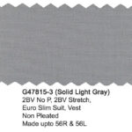 Solid Light Gray G47815-3 Giorgio Fiorelli Suit