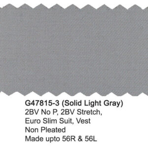 Solid Light Gray G47815-3 Giorgio Fiorelli Suit