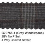 Gray Windowpane G79756-1 Giorgio Fiorelli Stretch Suit