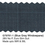 Blue Gray G79761-1 Windowpane Giorgio Fiorelli Suit