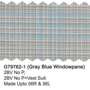 Gray Blue G79762-1 Giorgio Fiorelli Windowpane Suit