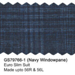 Navy Windowpane GS79766-1 Giorgio Fiorelli Stretch Suit