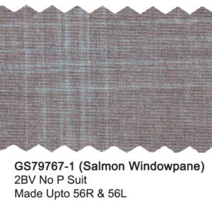 Salmon Windowpane GS79767-1 Giorgio Fiorelli Stretch Suit