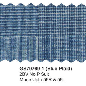 Blue Plaid GS79769-1 Giorgio Fiorelli Stretch Comfort Suit 