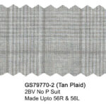 Tan Plaid GS79770-2 Giorgio Fiorelli Stretch Comfort Suit