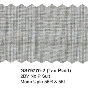 Tan Plaid GS79770-2 Giorgio Fiorelli Stretch Comfort Suit