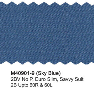 Sky Blue M40901-9 Wool Mantoni Suit