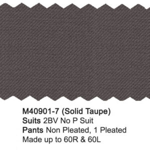 Solid Taupe M40901-7 Wool Mantoni Suit