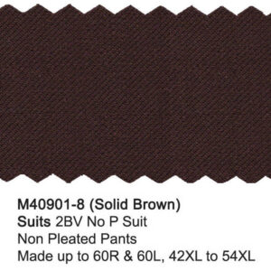 Solid Brown M40901-8 Wool Mantoni Suit