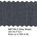 Gray Stripe M87184-3 Wool Mantoni Suit