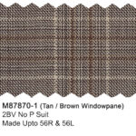 Tan/Brown M87870-1 Windowpane Mantoni Suit