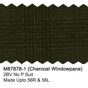 Charcoal M87878-1 Windowpane Mantoni Suit