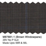 Brown M87881-1 Windowpane Mantoni Suit
