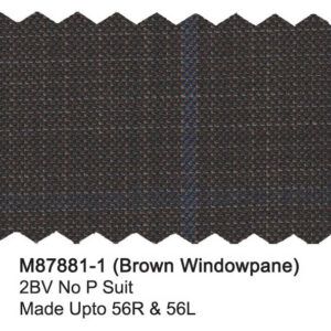 Brown M87881-1 Windowpane Mantoni Suit