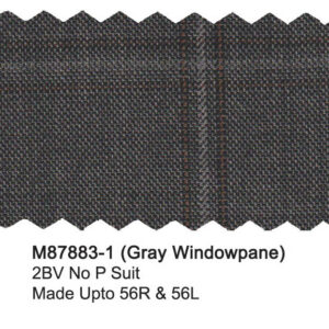 Gray M87883-1 Windowpane Mantoni Suit