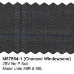 Charcoal M87884-1 Windowpane Mantoni Suit