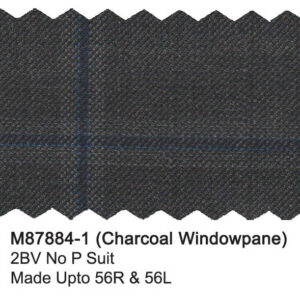 Charcoal M87884-1 Windowpane Mantoni Suit