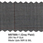 Gray Plaid M87886-1 Mantoni Suit