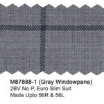 Gray Windowpane M87888-1 Suit