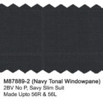 Navy M87889-2 Tonal Windowpane Mantoni Suit