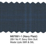 Navy Plaid M87891-1 Mantoni Suit