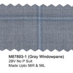 Gray M87893-1 Windowpane Mantoni Suit