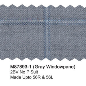 Gray M87893-1 Windowpane Mantoni Suit