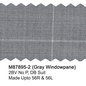 Gray M87895-2 Windowpane Mantoni Suit