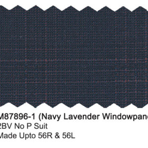 Navy Lavender M87896-1 Windowpane Mantoni Suit