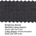 Gray MS4000-3 Mantoni Stretch Suit